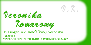 veronika komaromy business card